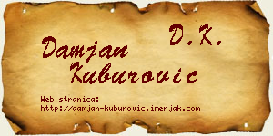 Damjan Kuburović vizit kartica